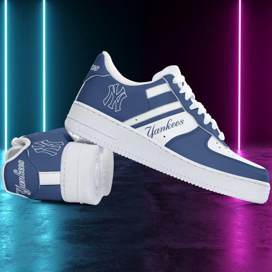 Ideafootwear New York Yankees NFL Air Low-Top Sneakers Shoes For Men And Women