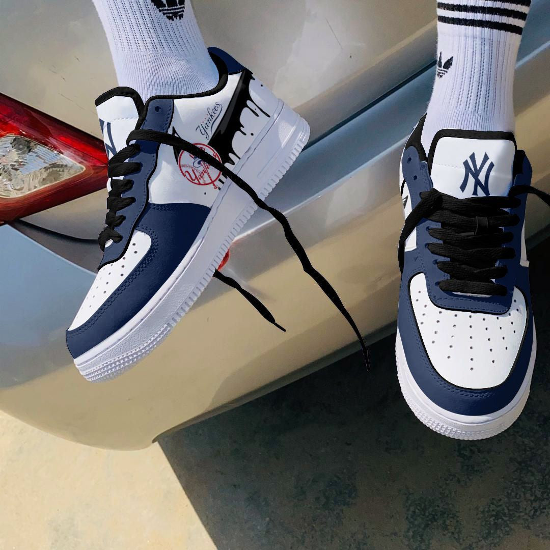 Ideafootwear New York Yankees NFL Air Low-Top Sneakers Shoes For Men And Women
