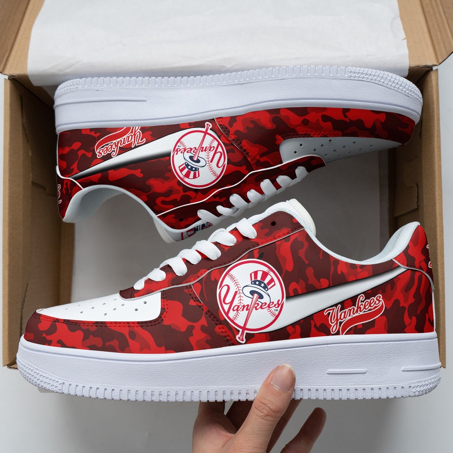 Ideafootwear New York Yankees NFL Air Low-Top Sneakers Shoes For Men And Women