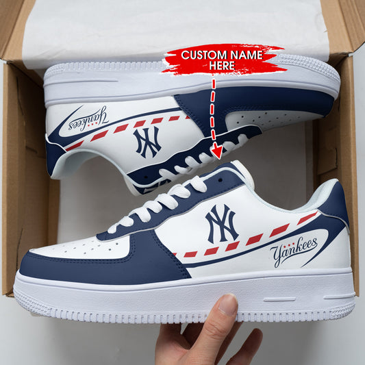 Ideafootwear New York Yankees NFL Air Low-Top Sneakers Shoes For Men And Women