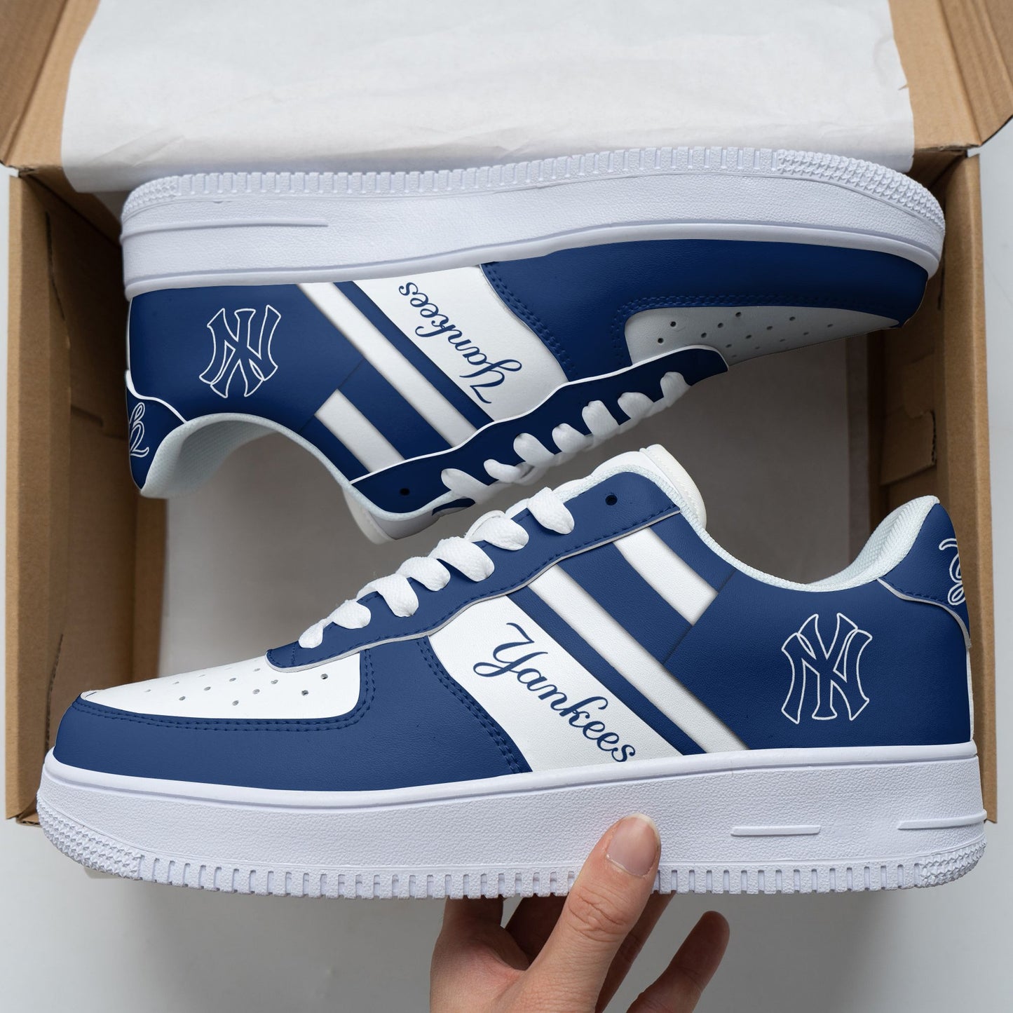 Ideafootwear New York Yankees NFL Air Low-Top Sneakers Shoes For Men And Women