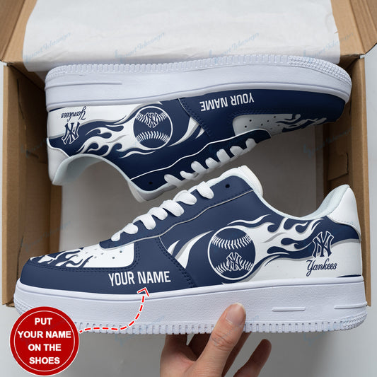 Ideafootwear New York Yankees NFL Air Low-Top Sneakers Shoes For Men And Women