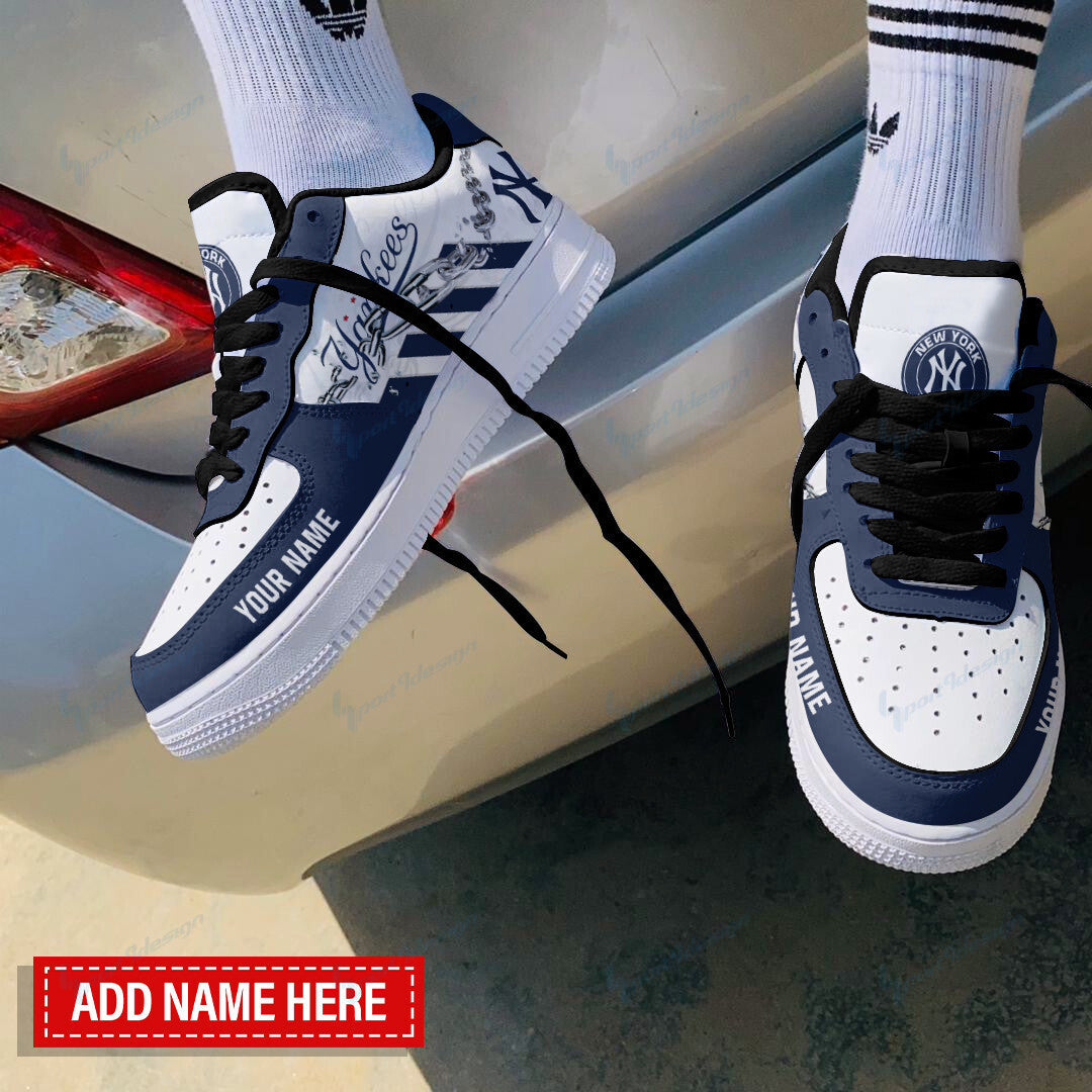 Ideafootwear New York Yankees NFL Air Low-Top Sneakers Shoes For Men And Women