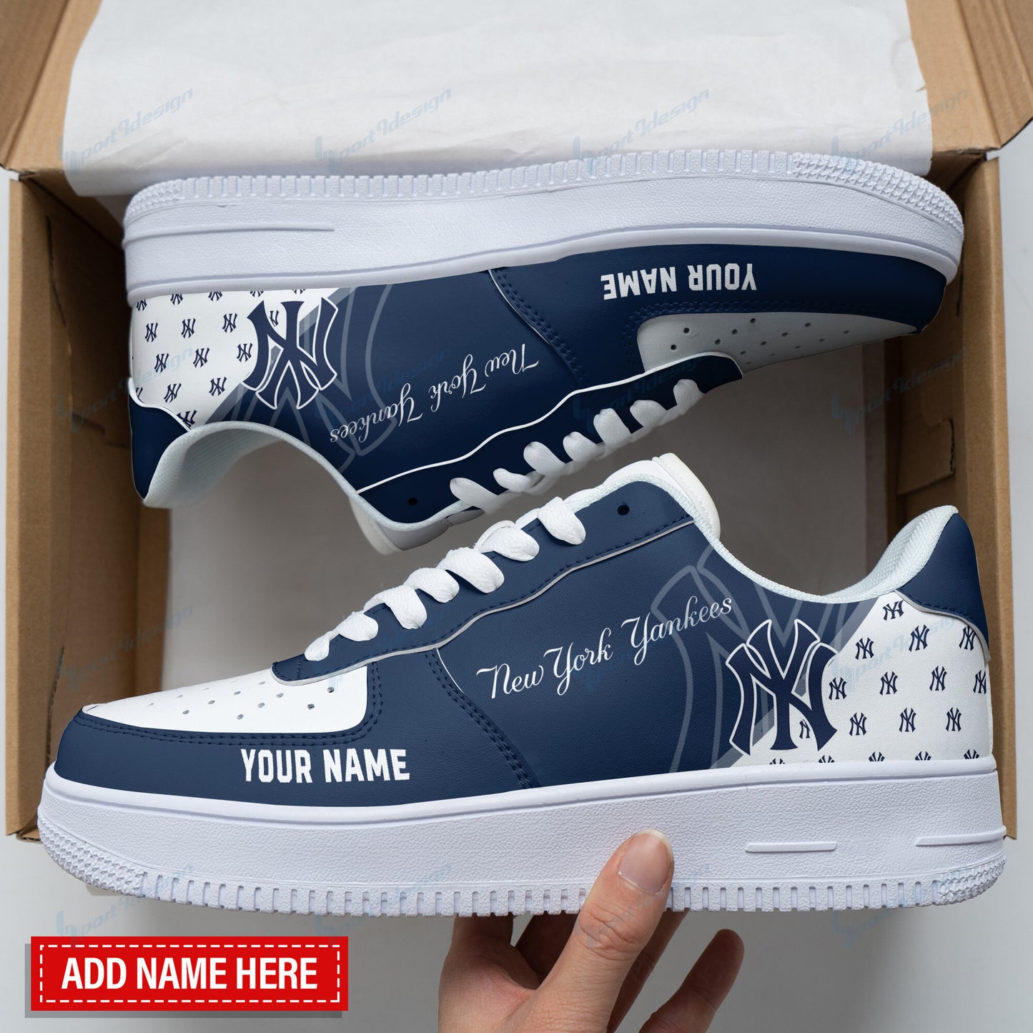 Ideafootwear New York Yankees NFL Air Low-Top Sneakers Shoes For Men And Women