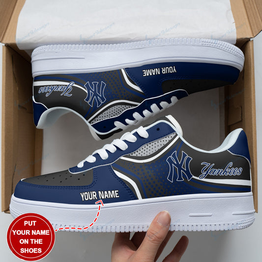 Ideafootwear New York Yankees NFL Air Low-Top Sneakers Shoes For Men And Women