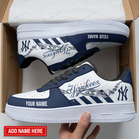 Ideafootwear New York Yankees NFL Air Low-Top Sneakers Shoes For Men And Women