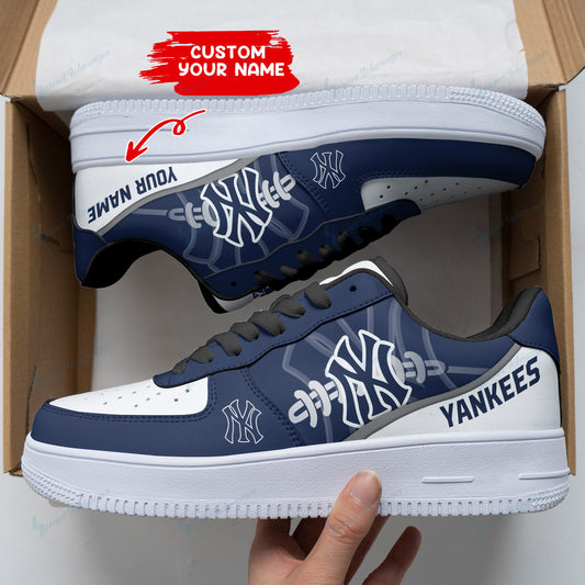 Ideafootwear New York Yankees NFL Air Low-Top Sneakers Shoes For Men And Women
