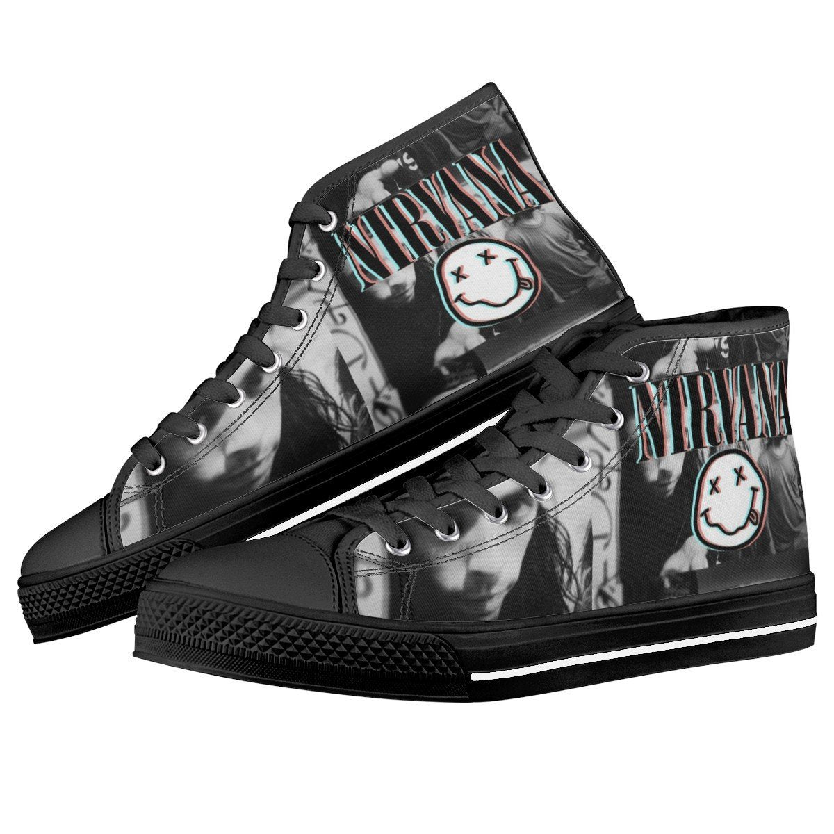 Ideafootwear Nirvana High Top Canvas Sneakers Shoes For Men And Women
