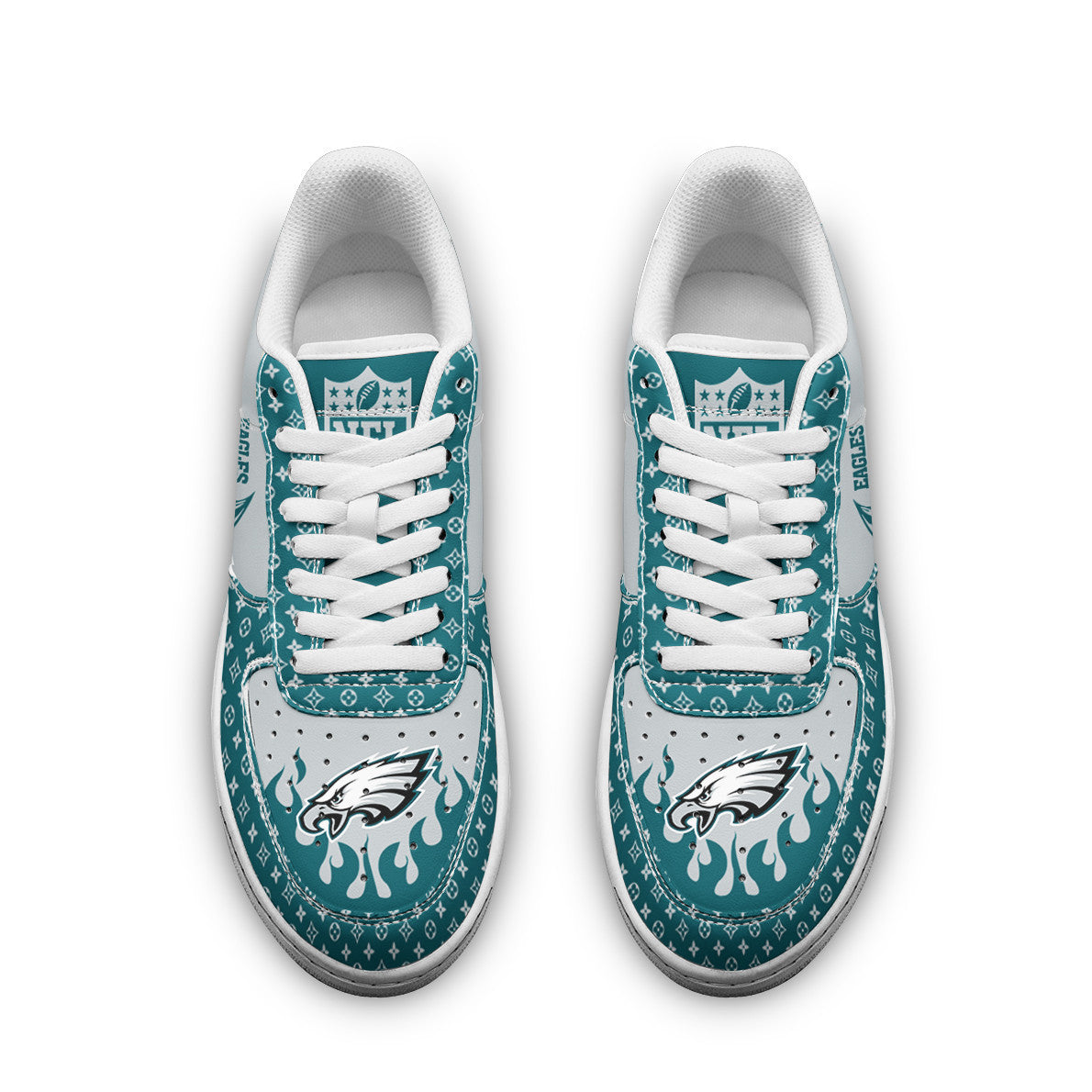 Ideafootwear Philadelphia Eagles NFL Air Low-Top Sneakers Shoes For Men And Women