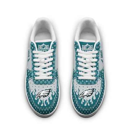 Ideafootwear Philadelphia Eagles NFL Air Low-Top Sneakers Shoes For Men And Women