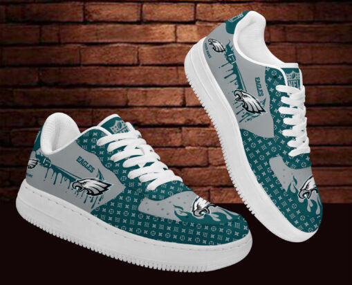 Ideafootwear Philadelphia Eagles NFL Air Low-Top Sneakers Shoes For Men And Women