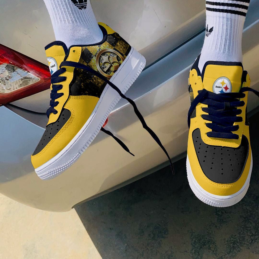 Ideafootwear Pittsburgh Steelers NFL Air Low-Top Sneakers Shoes For Men And Women