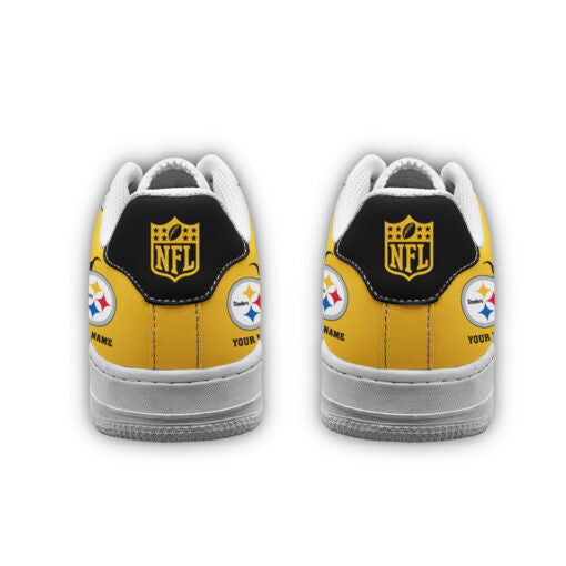 Ideafootwear Pittsburgh Steelers NFL Air Low-Top Sneakers Shoes For Men And Women