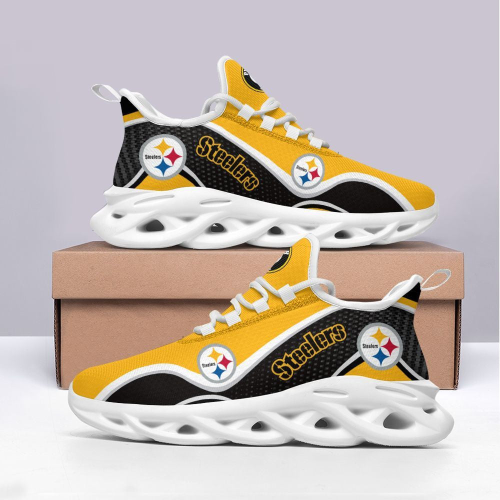 Ideafootwear Pittsburgh Steelers NFL Max Soul Shoes Sneakers For Men And Women
