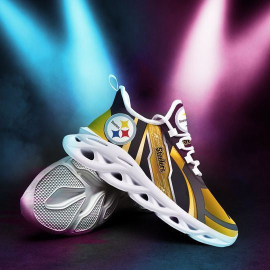 Ideafootwear Pittsburgh Steelers NFL Max Soul Shoes Sneakers For Men And Women