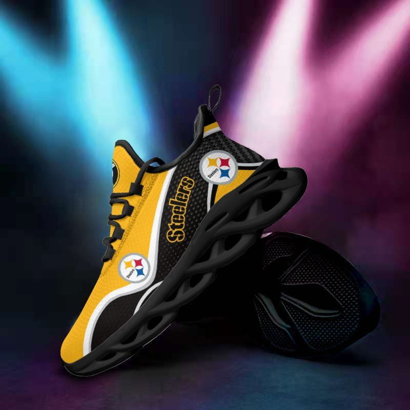 Ideafootwear Pittsburgh Steelers NFL Max Soul Shoes Sneakers For Men And Women