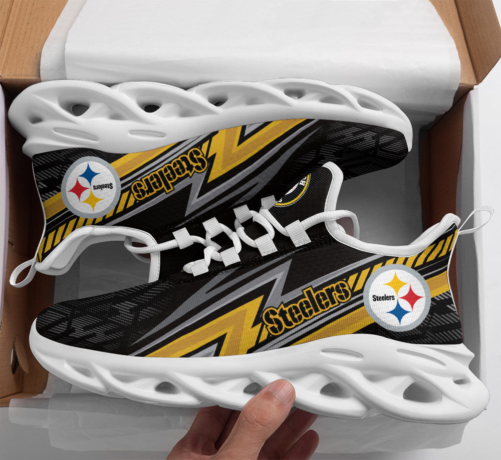 Ideafootwear Pittsburgh Steelers NFL Max Soul Shoes Sneakers For Men And Women
