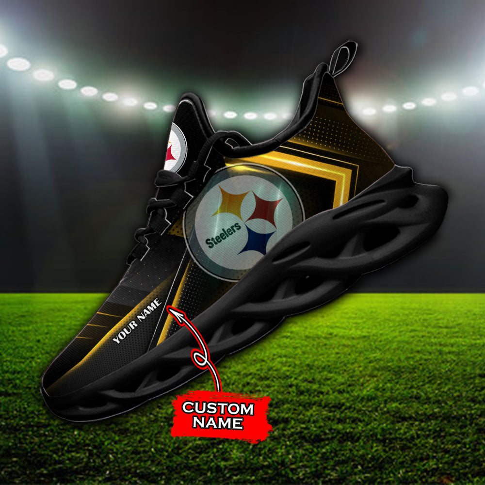 Ideafootwear Pittsburgh Steelers NFL Max Soul Shoes Sneakers For Men And Women