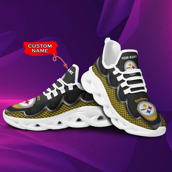 Ideafootwear Pittsburgh Steelers NFL Max Soul Shoes Sneakers For Men And Women
