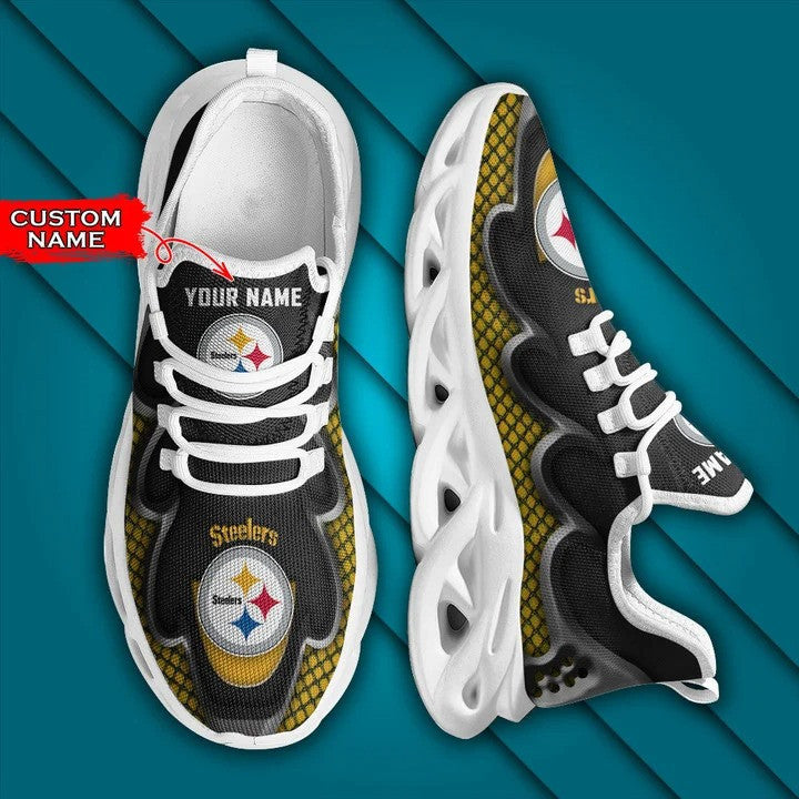 Ideafootwear Pittsburgh Steelers NFL Max Soul Shoes Sneakers For Men And Women