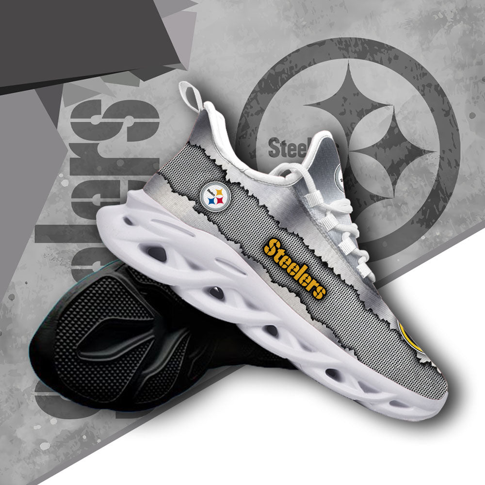 Ideafootwear Pittsburgh Steelers NFL Max Soul Shoes Sneakers For Men And Women