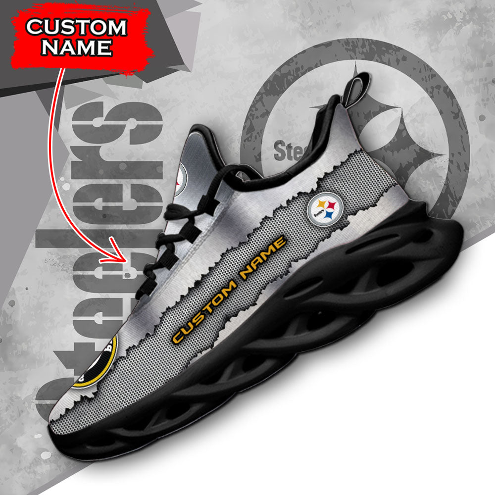 Ideafootwear Pittsburgh Steelers NFL Max Soul Shoes Sneakers For Men And Women