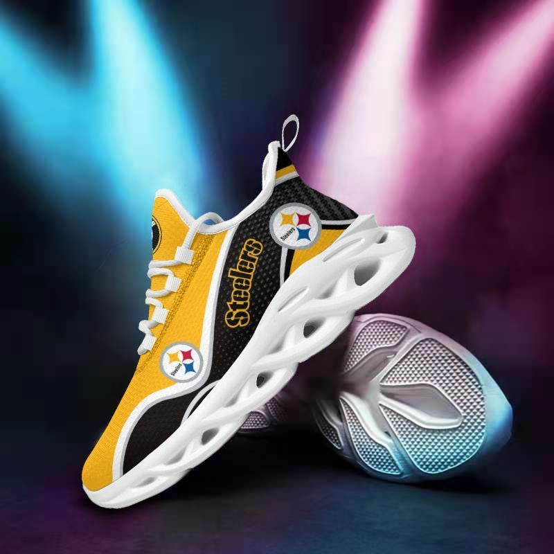 Ideafootwear Pittsburgh Steelers NFL Max Soul Shoes Sneakers For Men And Women