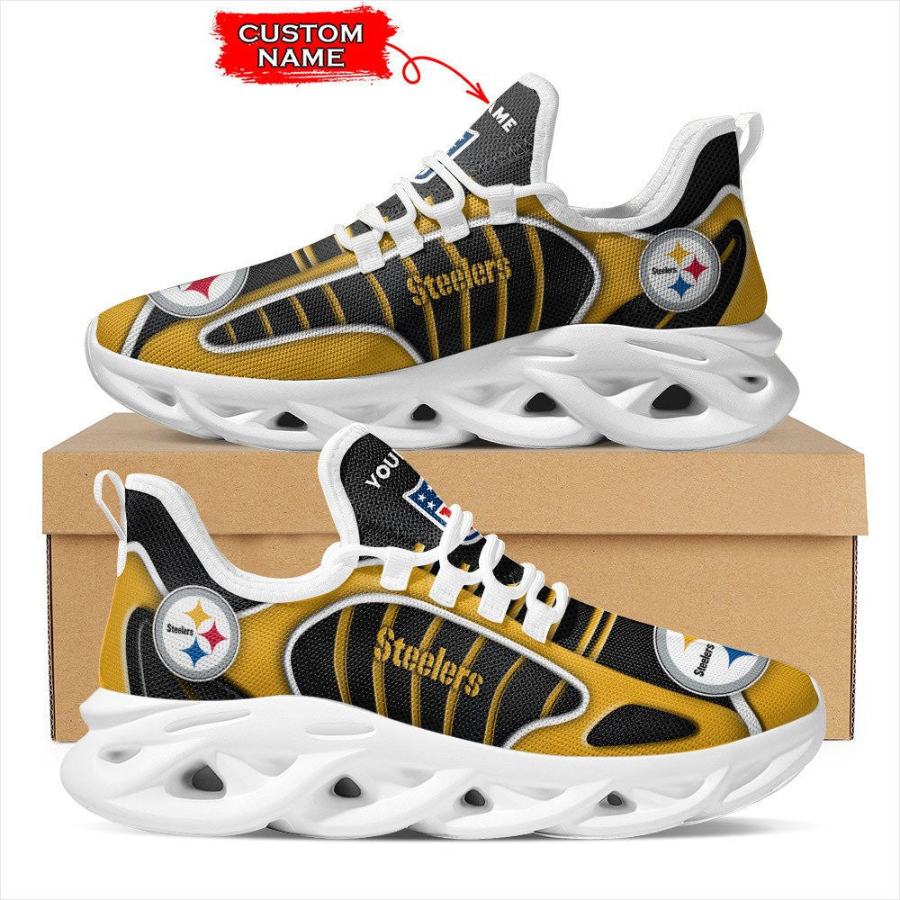 Ideafootwear Pittsburgh Steelers NFL Max Soul Shoes Sneakers For Men And Women