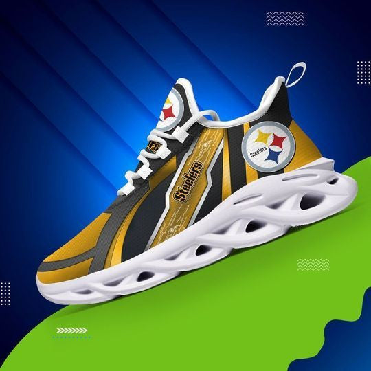 Ideafootwear Pittsburgh Steelers NFL Max Soul Shoes Sneakers For Men And Women