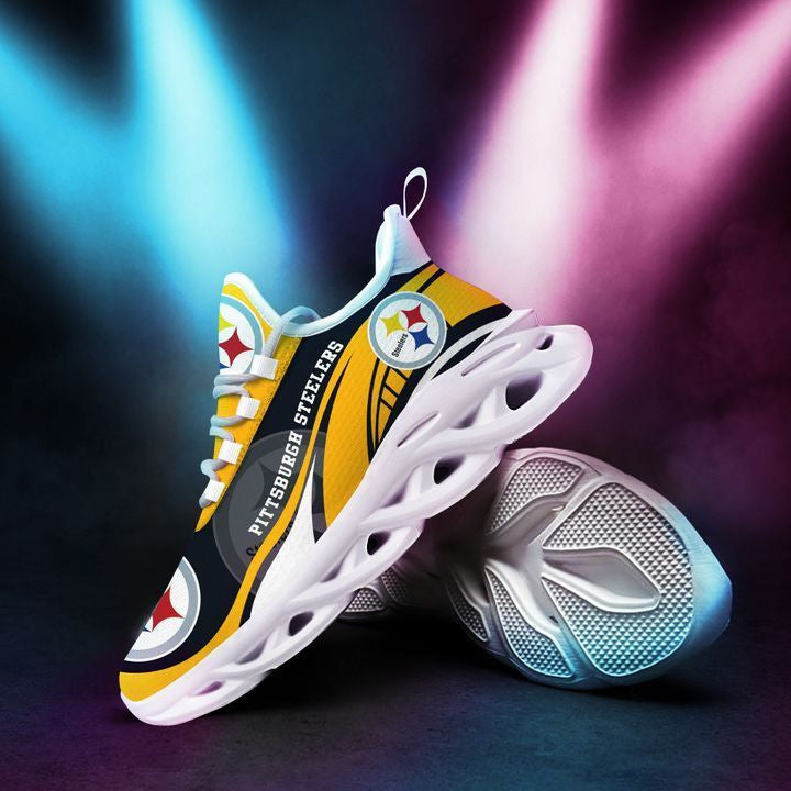 Ideafootwear Pittsburgh Steelers NFL Max Soul Shoes Sneakers For Men And Women