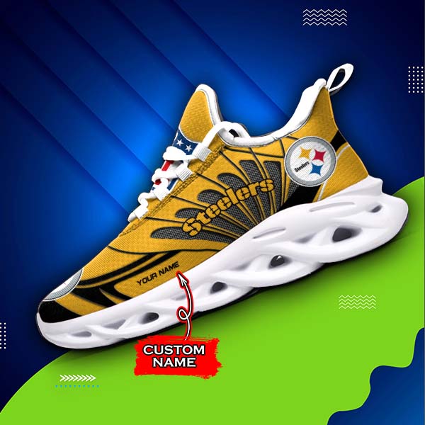Ideafootwear Pittsburgh Steelers NFL Max Soul Shoes Sneakers For Men And Women