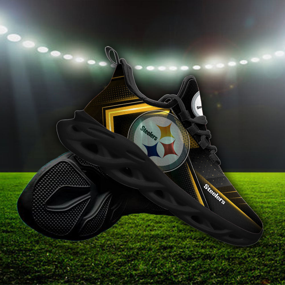 Ideafootwear Pittsburgh Steelers NFL Max Soul Shoes Sneakers For Men And Women