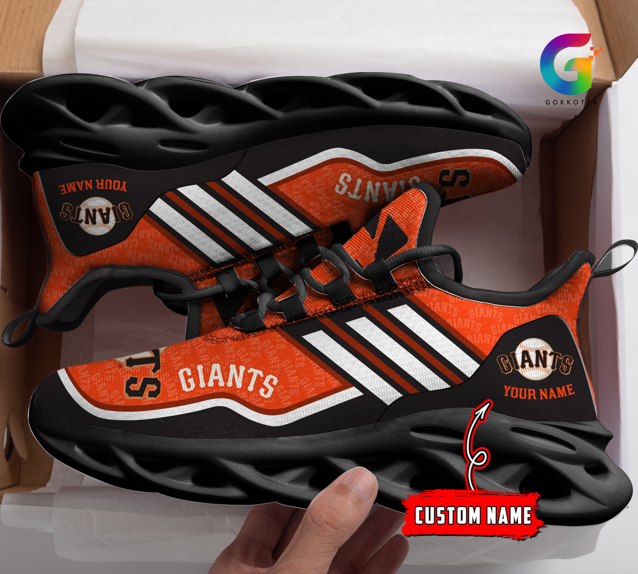Ideafootwear San Francisco Giants MLB Max Soul Shoes Sneakers For Men And Women