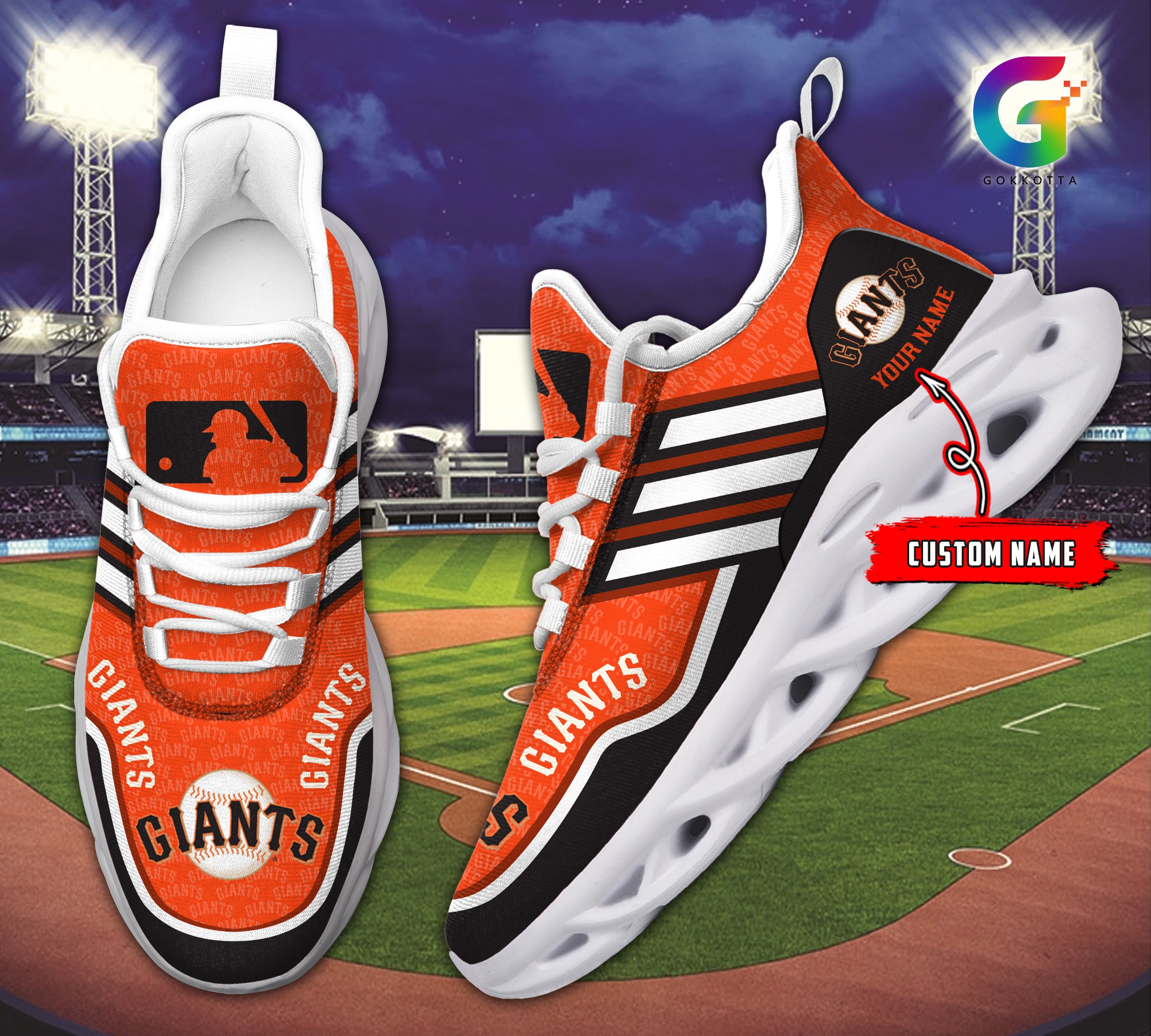 Ideafootwear San Francisco Giants MLB Max Soul Shoes Sneakers For Men And Women
