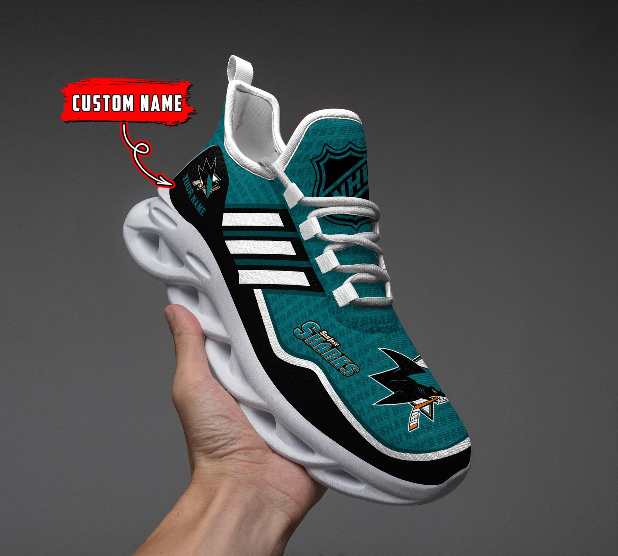 Ideafootwear San Jose Sharks Max Soul Shoes Sneakers For Men And Women