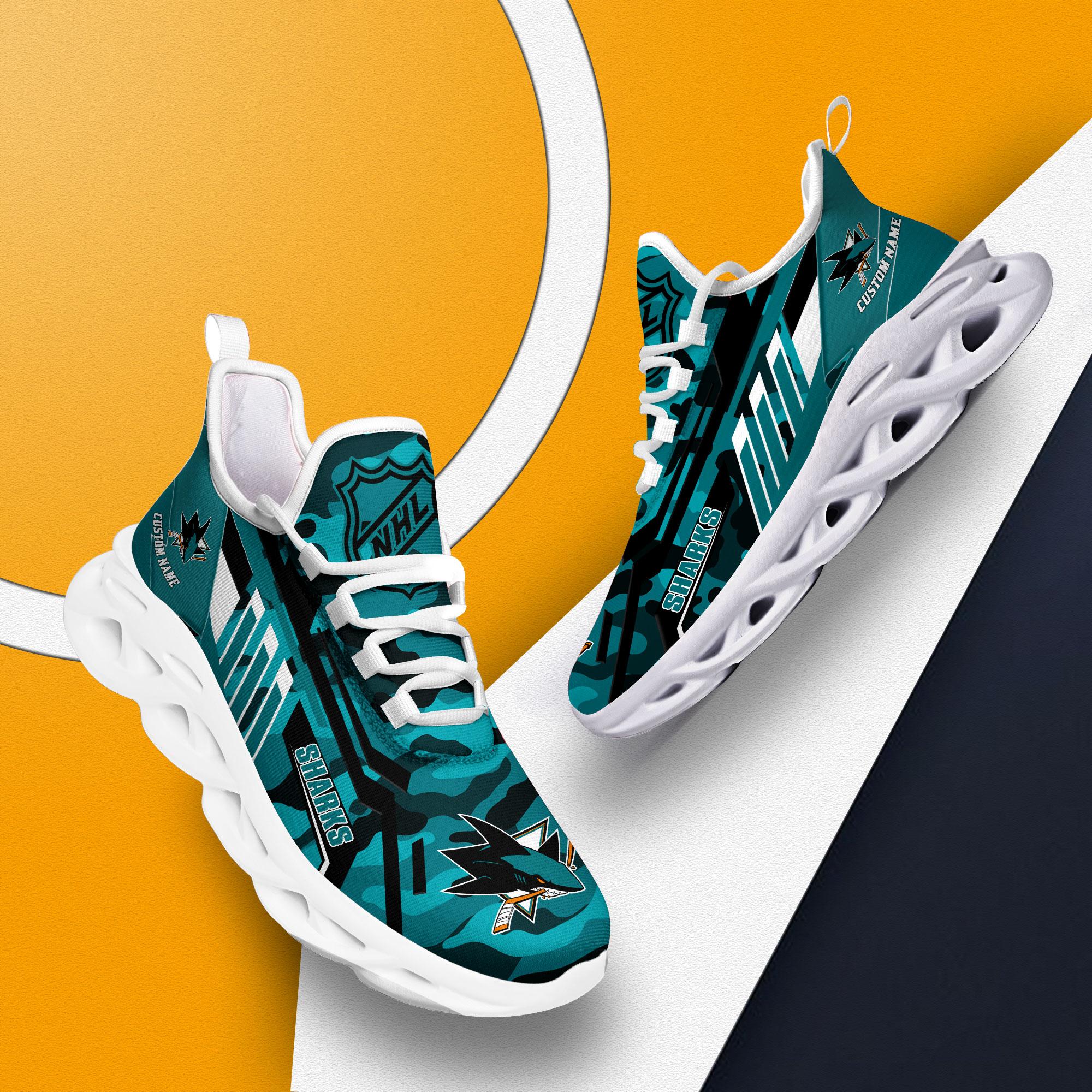 Ideafootwear San Jose Sharks Max Soul Shoes Sneakers For Men And Women