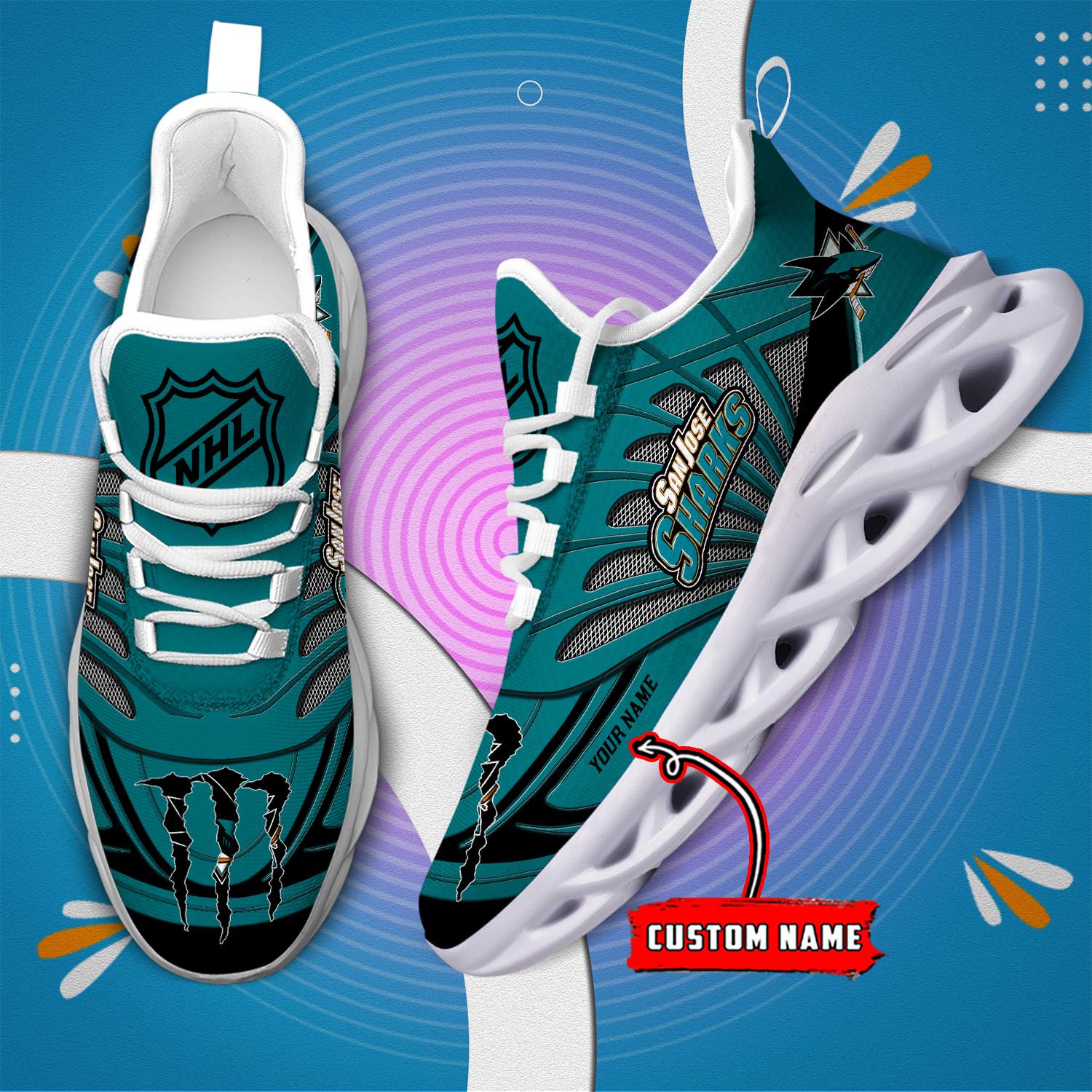 Ideafootwear San Jose Sharks Max Soul Shoes Sneakers For Men And Women