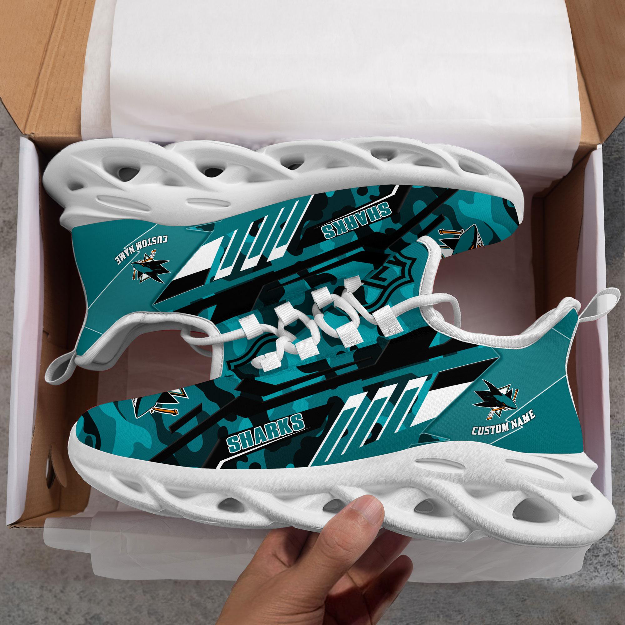 Ideafootwear San Jose Sharks Max Soul Shoes Sneakers For Men And Women