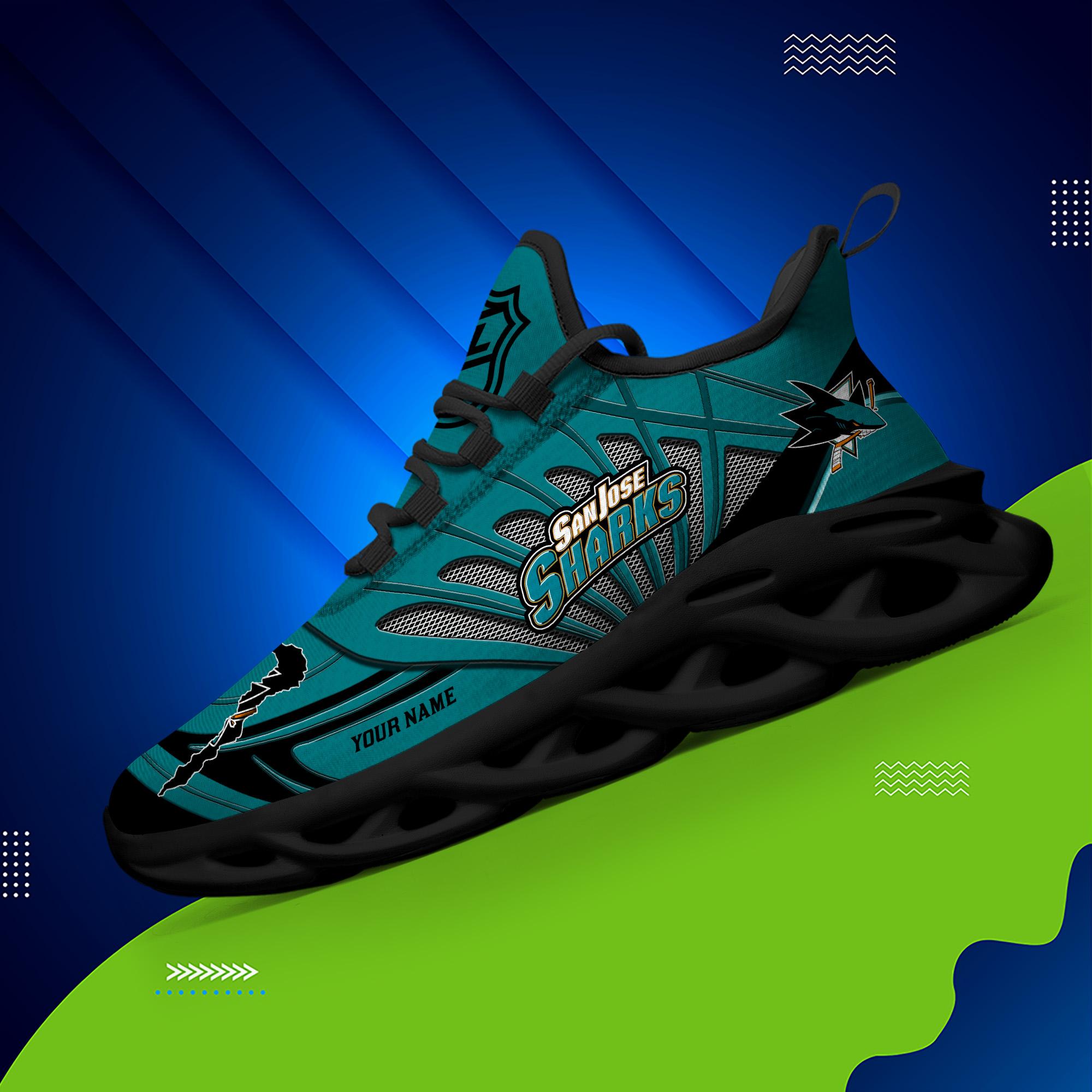 Ideafootwear San Jose Sharks Max Soul Shoes Sneakers For Men And Women