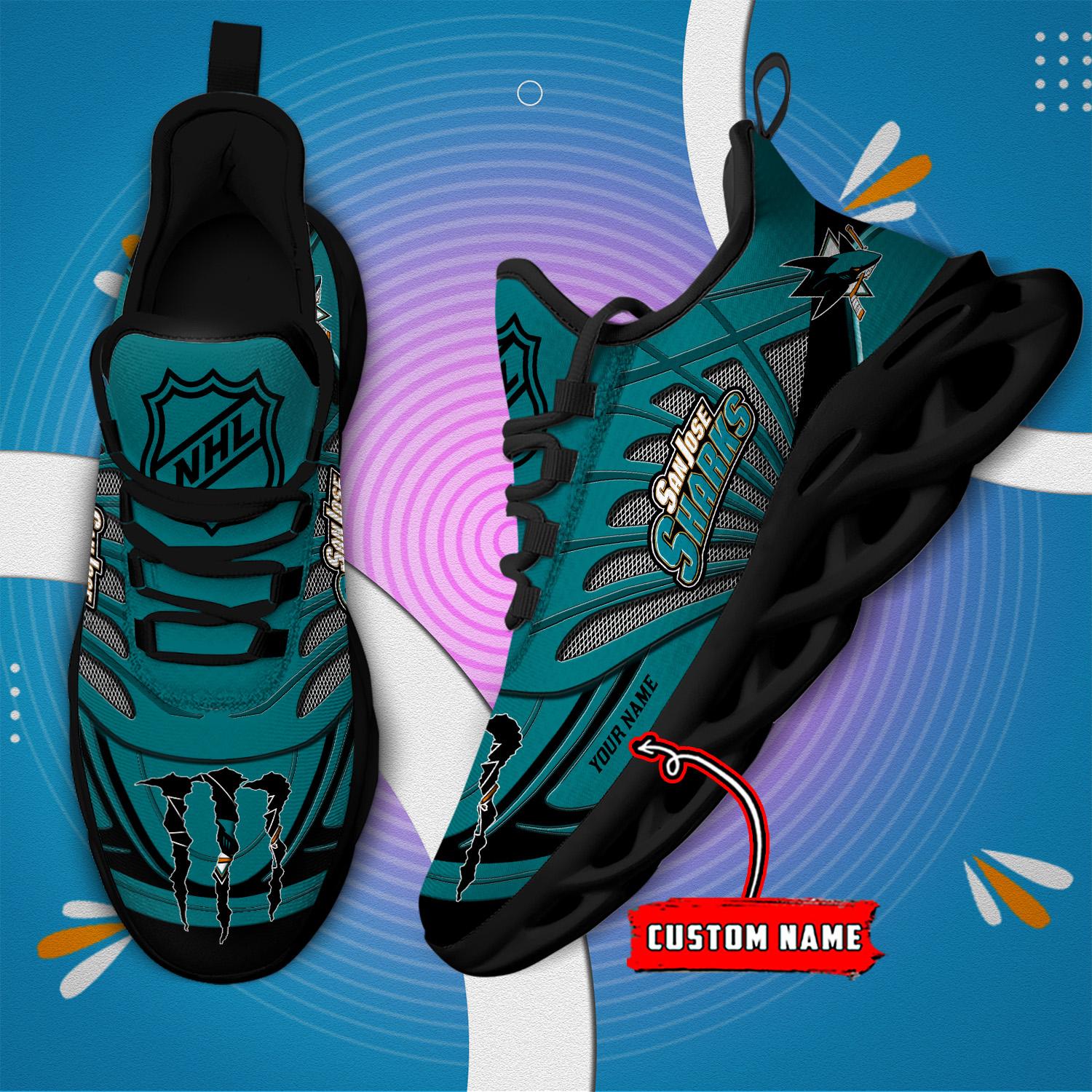 Ideafootwear San Jose Sharks Max Soul Shoes Sneakers For Men And Women