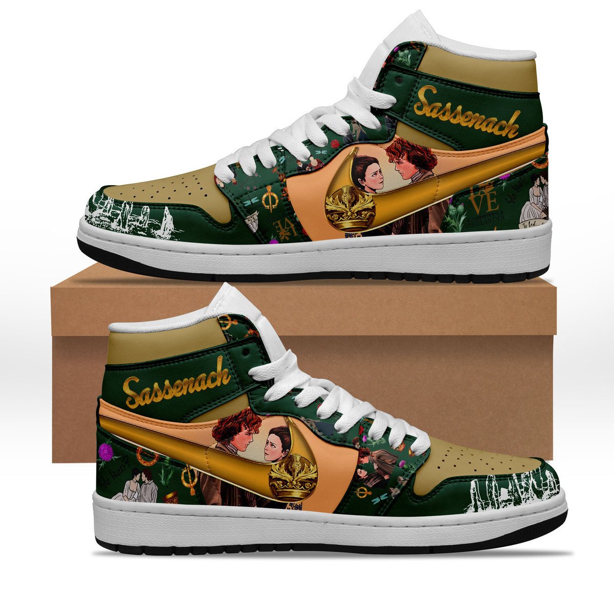 Ideafootwear Sassenach AJ1 High Sneakers Shoes For Men And Women