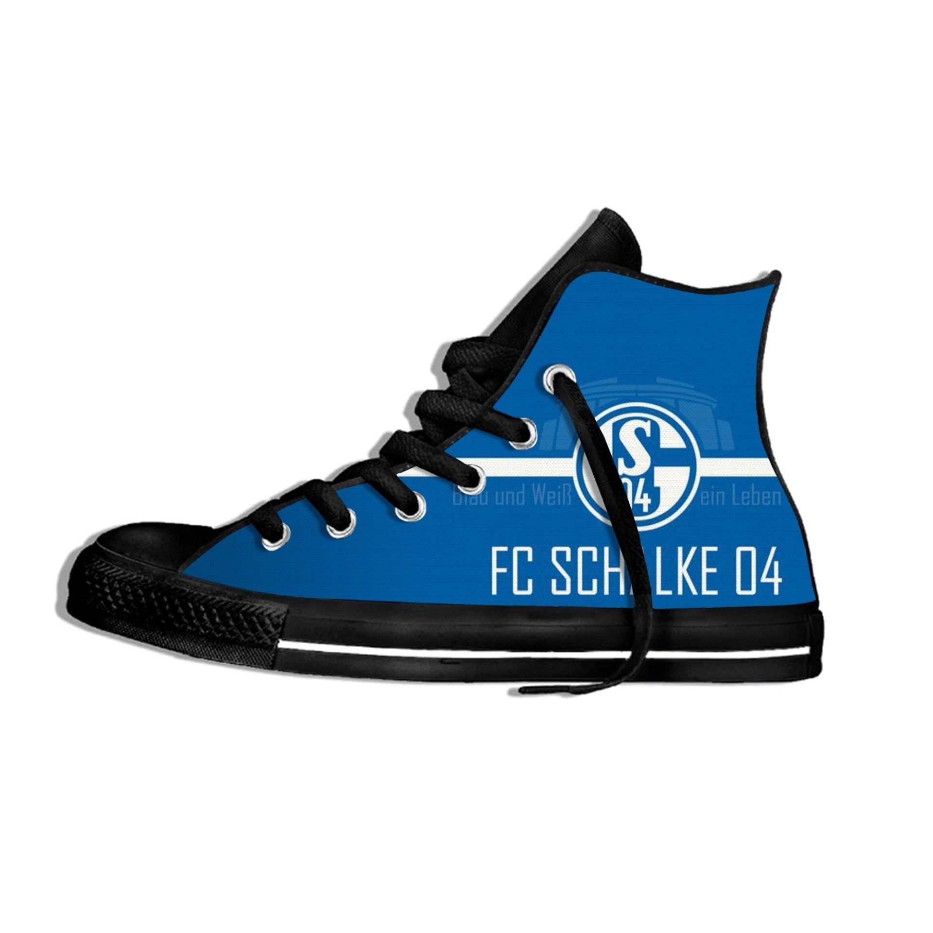 Ideafootwear Schalke High Top Canvas Sneakers Shoes For Men And Women