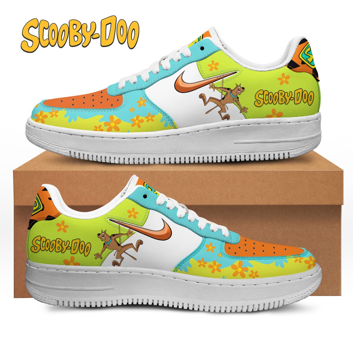 Ideafootwear Scooby-Doo Air Low-Top Sneakers Shoes For Men And Women