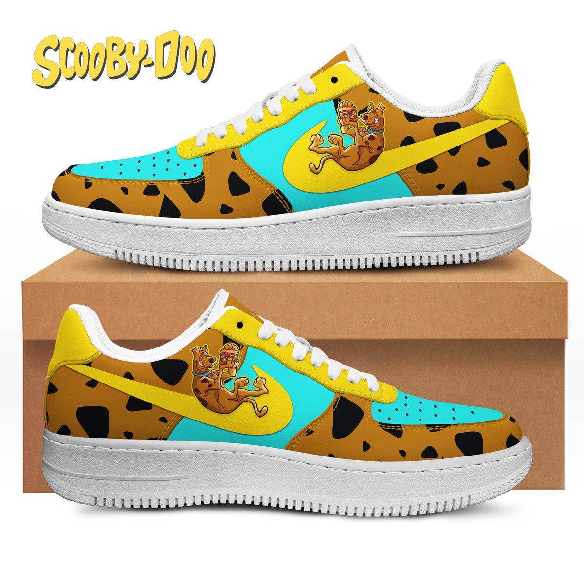 Ideafootwear Scooby-Doo Air Low-Top Sneakers Shoes For Men And Women