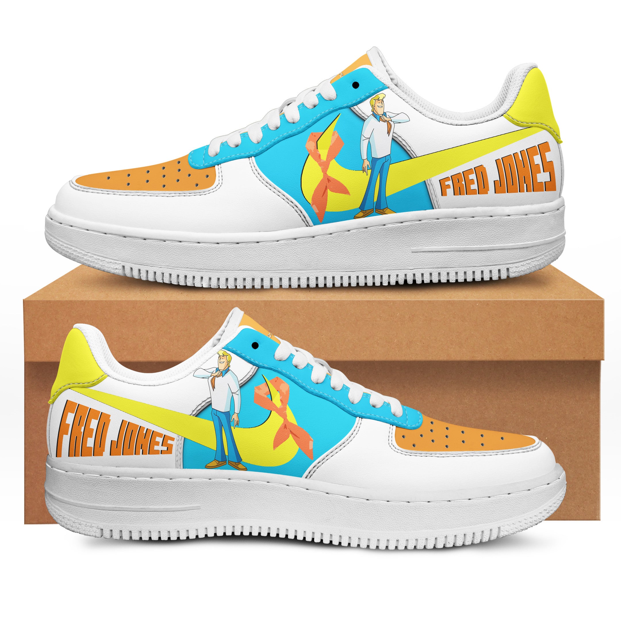 Ideafootwear Scooby-Doo Air Low-Top Sneakers Shoes For Men And Women