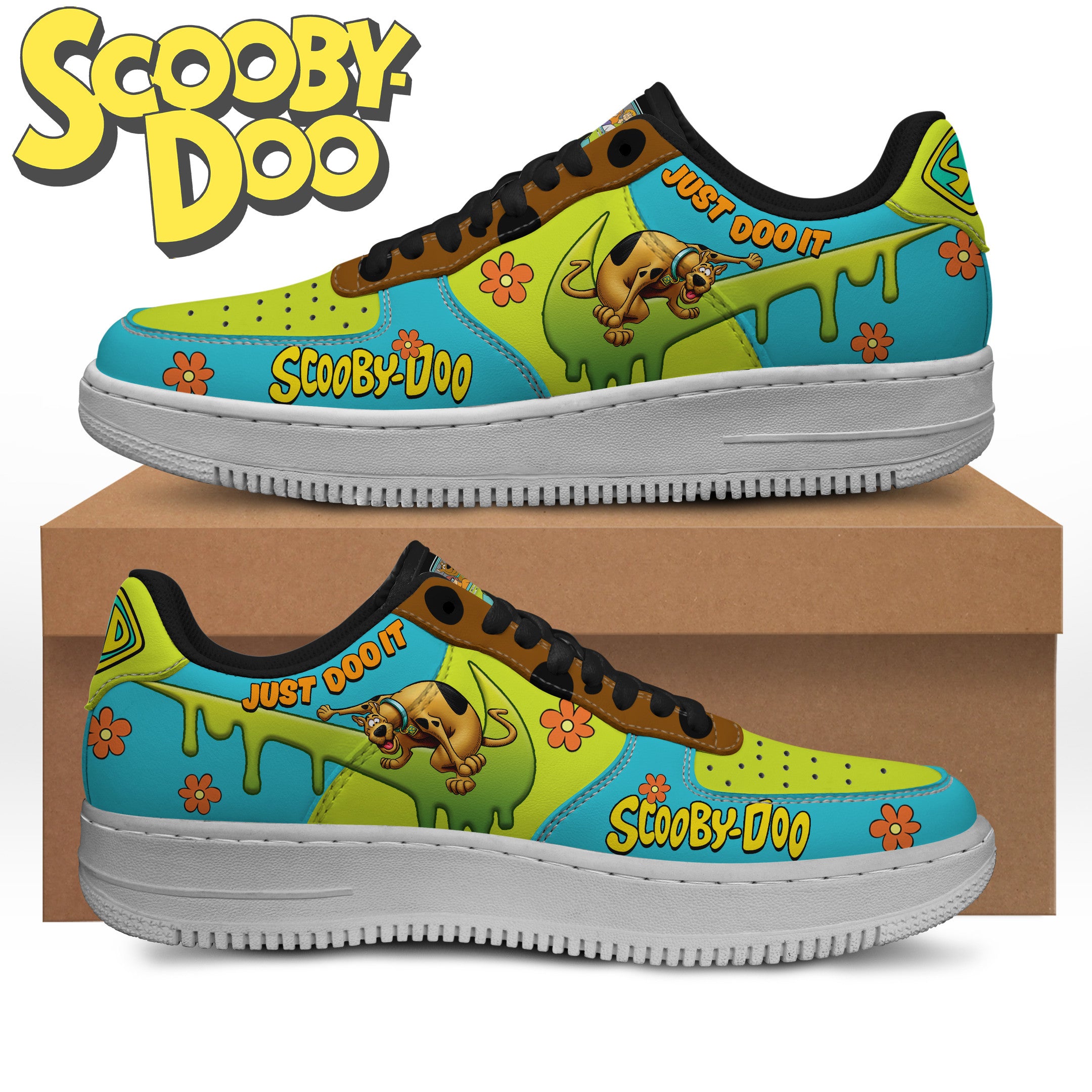 Ideafootwear Scooby-Doo Air Low-Top Sneakers Shoes For Men And Women