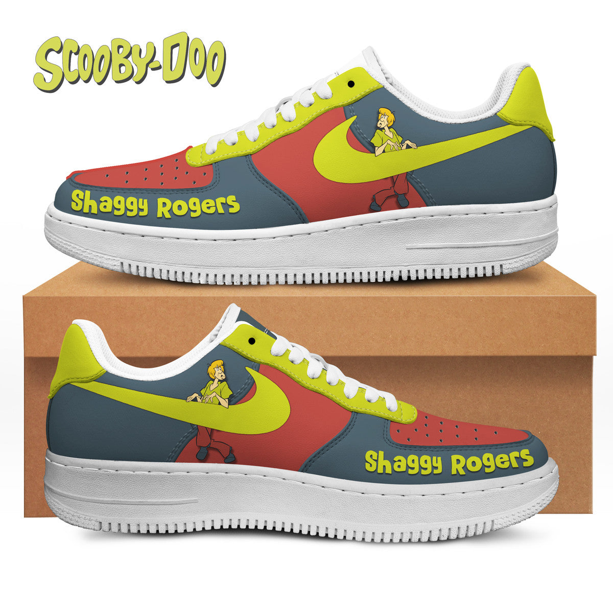 Ideafootwear Scooby-Doo Air Low-Top Sneakers Shoes For Men And Women