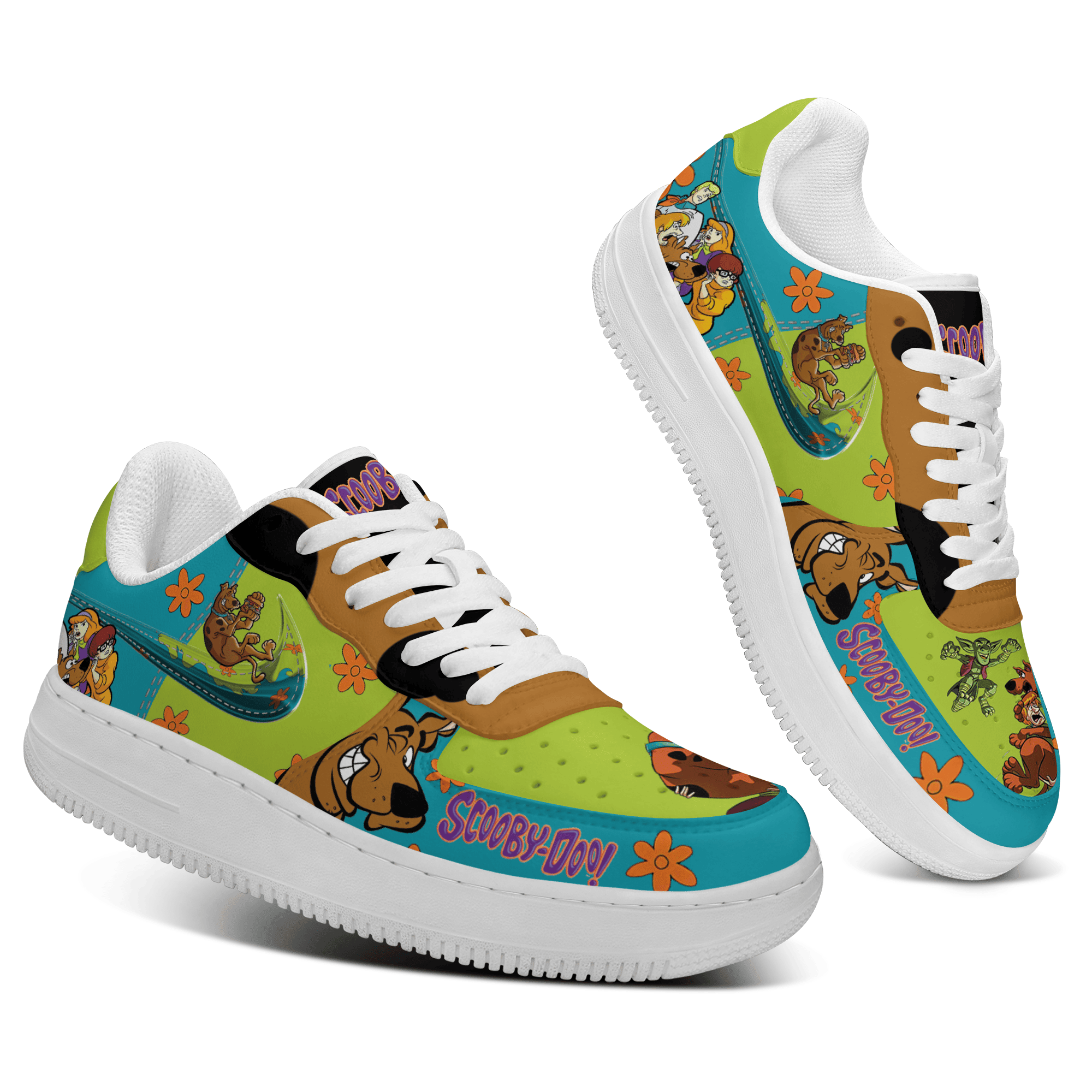 Ideafootwear Scooby-Doo Air Low-Top Sneakers Shoes For Men And Women