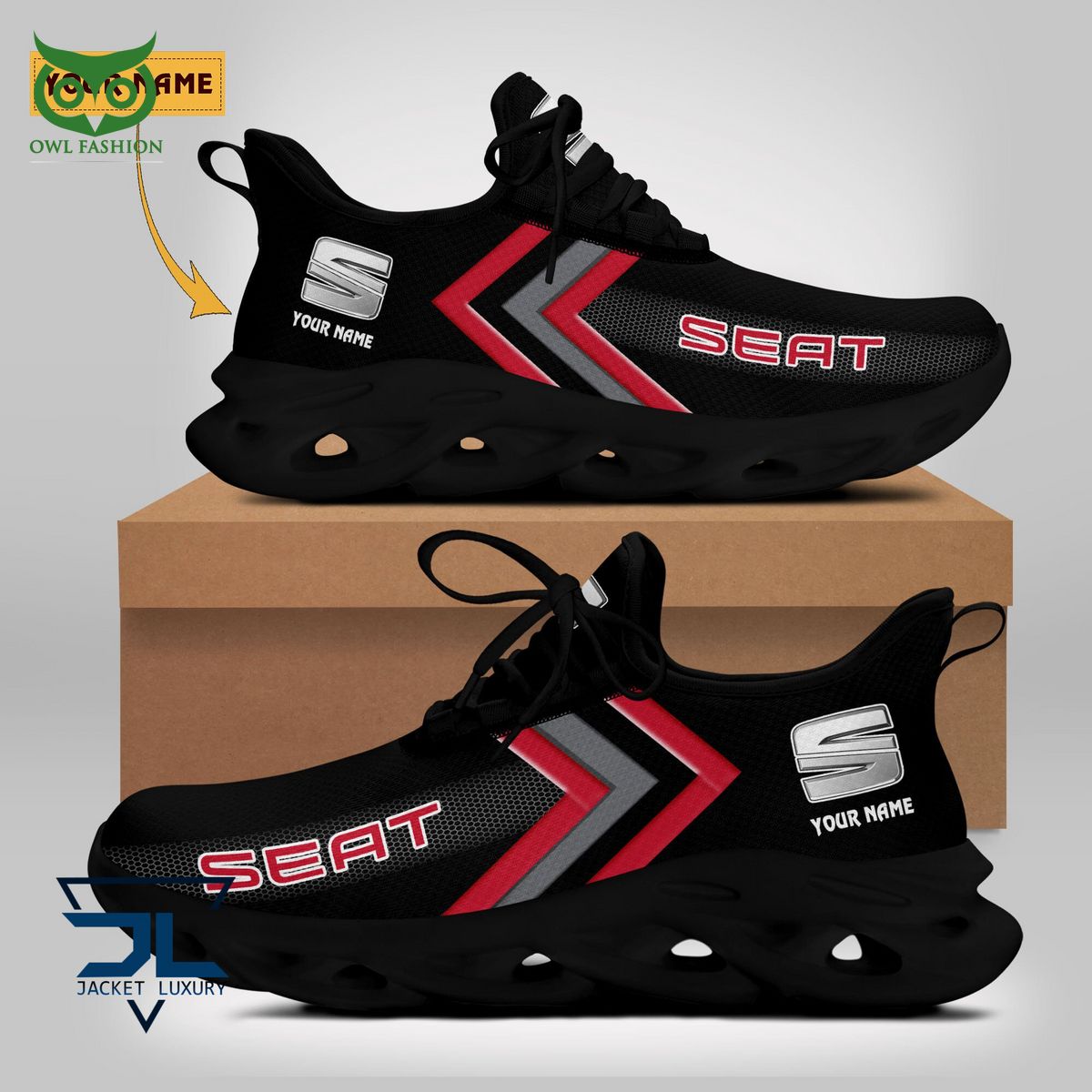 Ideafootwear SEAT Automobile Max Soul Shoes Sneakers For Men And Women