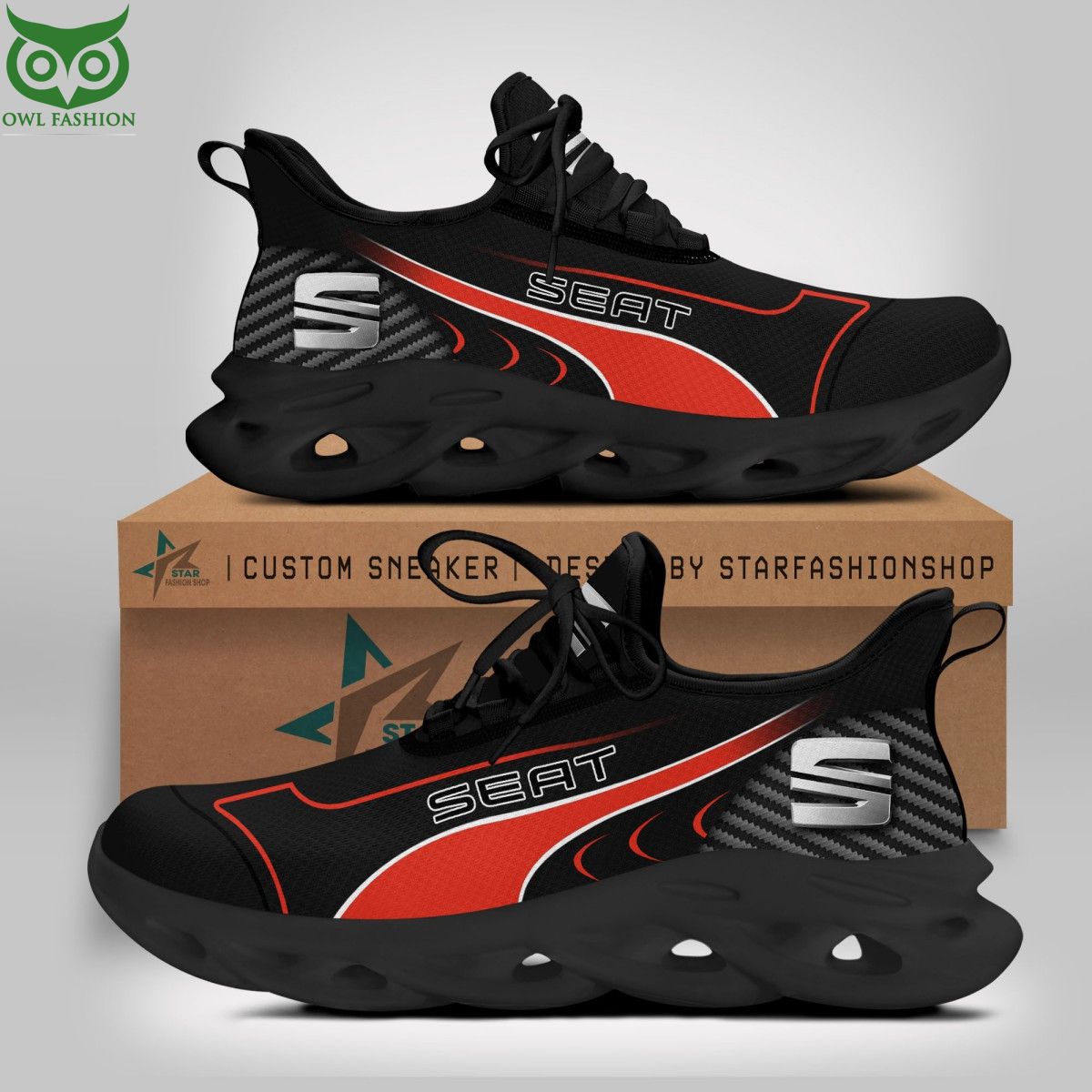 Ideafootwear SEAT Automobile Max Soul Shoes Sneakers For Men And Women
